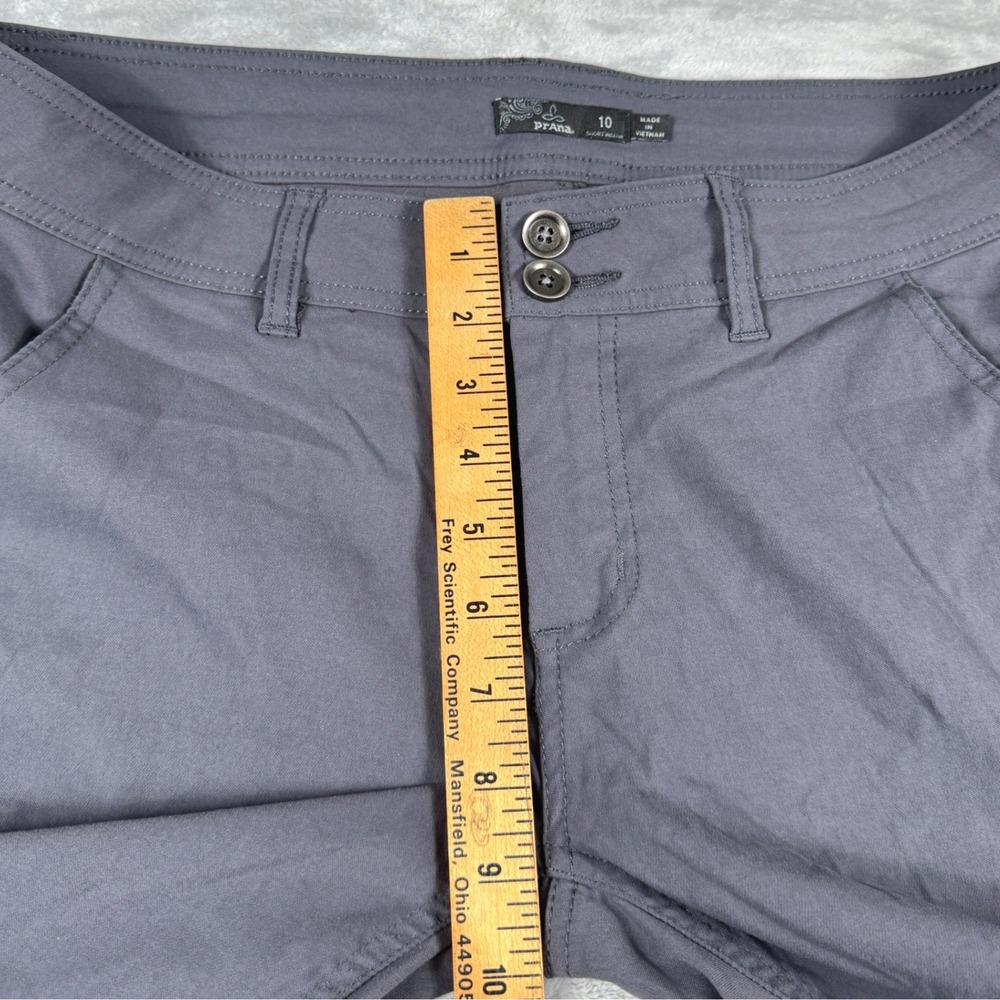 Prana Halle Hiking Pants Womens 10 Gray‎ Stretch Zion Roll Up Leg Outdoor - Picture 10 of 12
